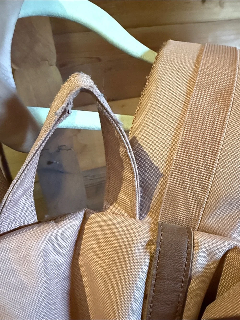 Herschel Supply Company Blush Pink Canvas Backpack with Brown Trim